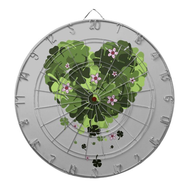 St. Patrick's Clover Heart Dartscheibe (vorne)