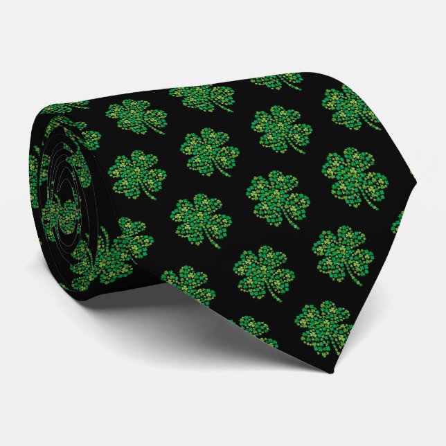 St. Patricks Clover Herren Krawatte (Gerollt)