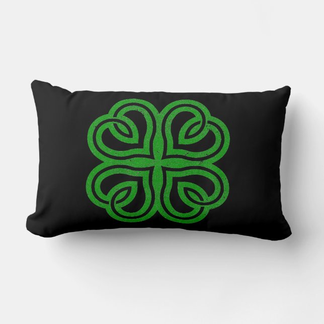 St. Patrick's Clover Kissen (Vorderseite)