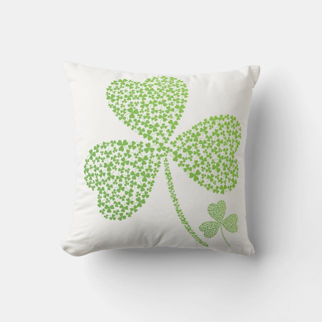 St. Patrick's Clover Kissen (Vorderseite)