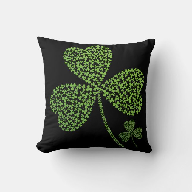 St. Patrick's Clover Kissen (Vorderseite)