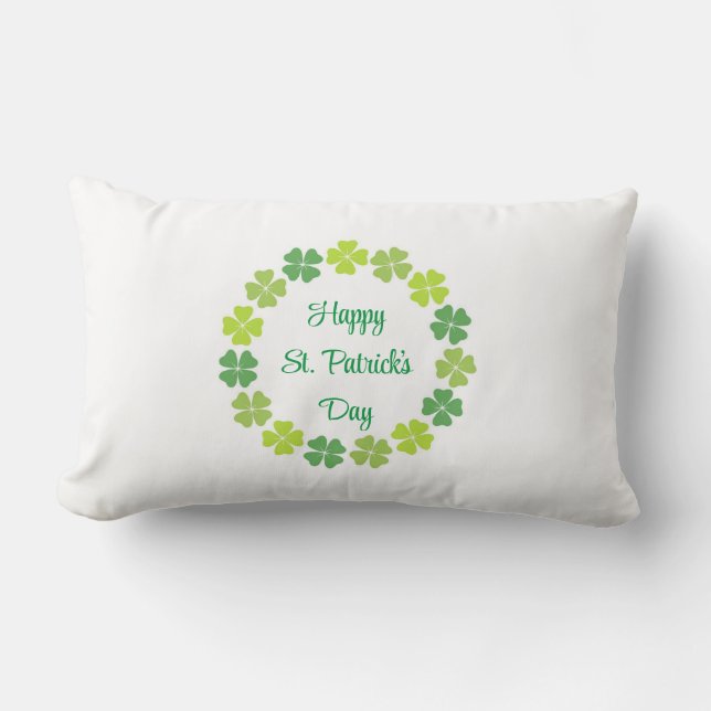 St. Patrick's Clover Kissen (Vorderseite)