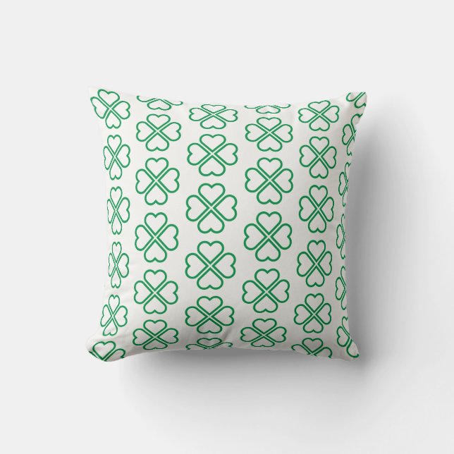 St. Patrick's Clover Kissen (Vorderseite)