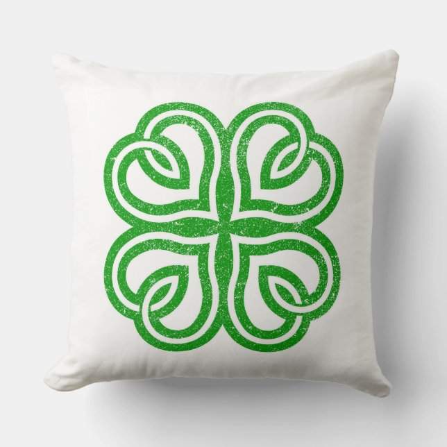 St. Patrick's Clover Kissen (Vorderseite)