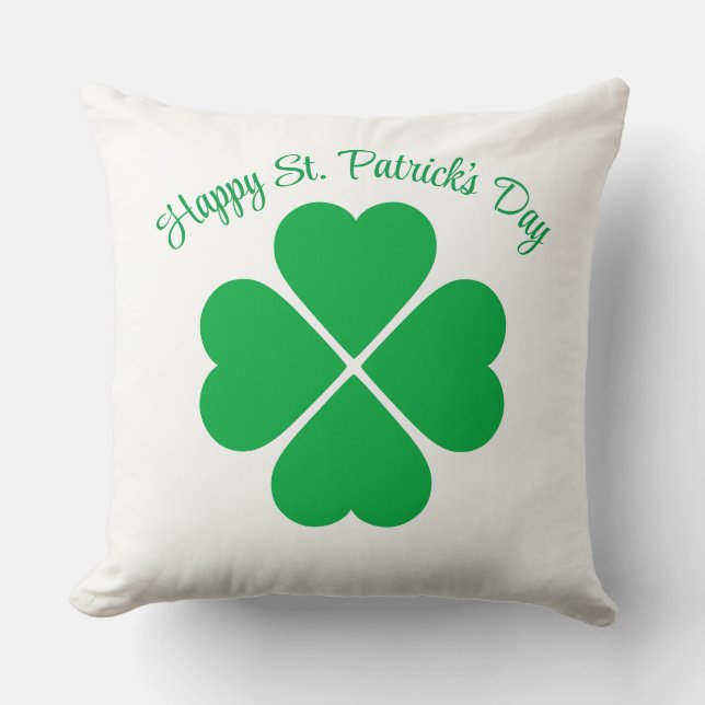 St. Patrick's Clover Kissen (Vorderseite)