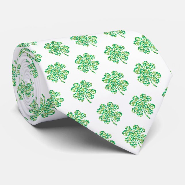St. Patrick's Clover Men's Tie Krawatte (Gerollt)