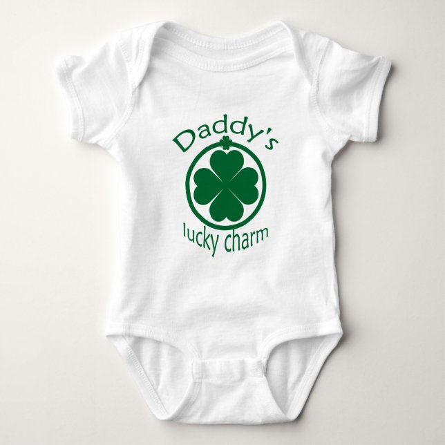 St Patrick's Daddys Lucky Charm Säugling Strampler (Vorderseite)