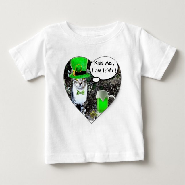 ST PATRICK'S DAKAT MIT GRÜNEM IRISCHEN BIER / HERZ BABY T-SHIRT (Vorderseite)