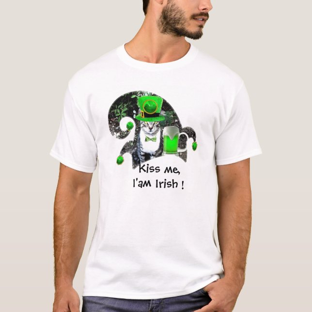 ST. PATRICK'S DAKAT MIT GRÜNEN IRISH BIER,ELF HAT T-Shirt (Vorderseite)