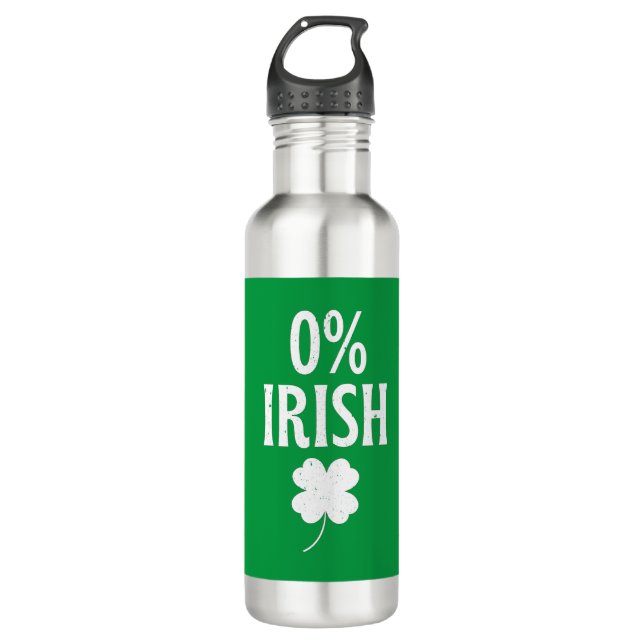 St Patrick's Day 0% irisch Edelstahlflasche (Vorderseite)