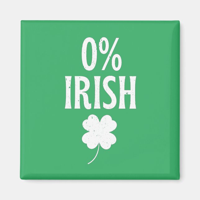 St Patrick's Day 0% irisch Magnet (Vorne)