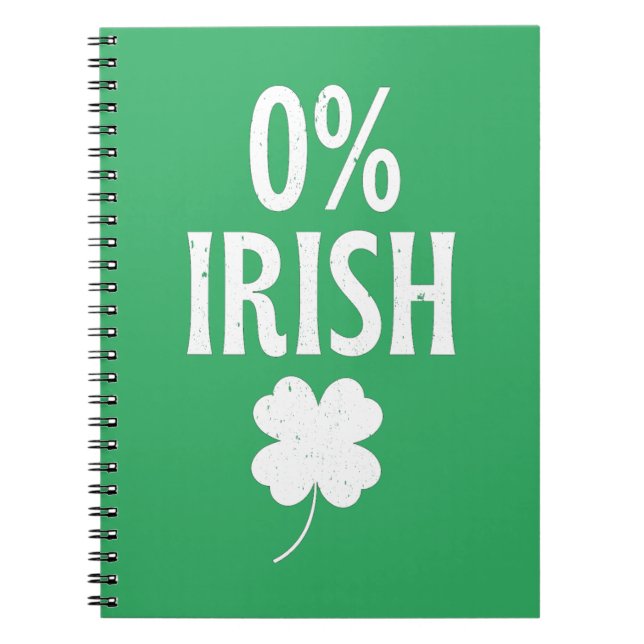 St Patrick's Day 0% irisch Notizblock (Vorderseite)