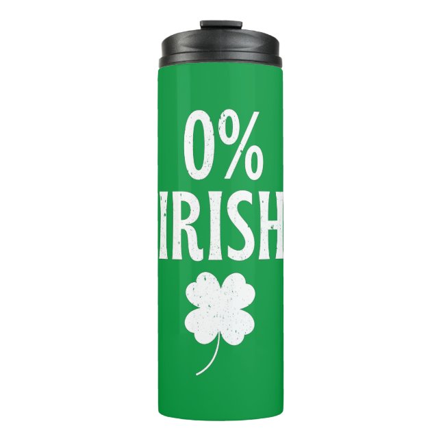 St Patrick's Day 0% irisch Thermosbecher (Vorderseite)