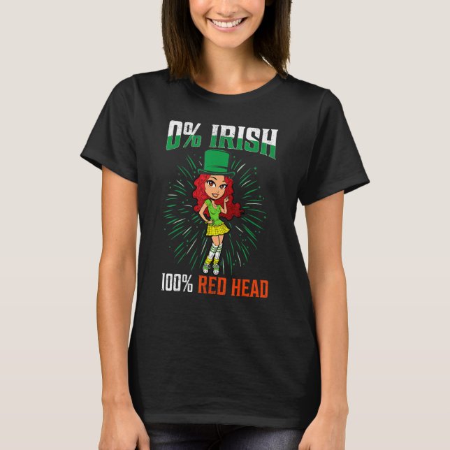 St Patrick's Day 0 Irish 100 Red Heart 1 T-Shirt (Vorderseite)