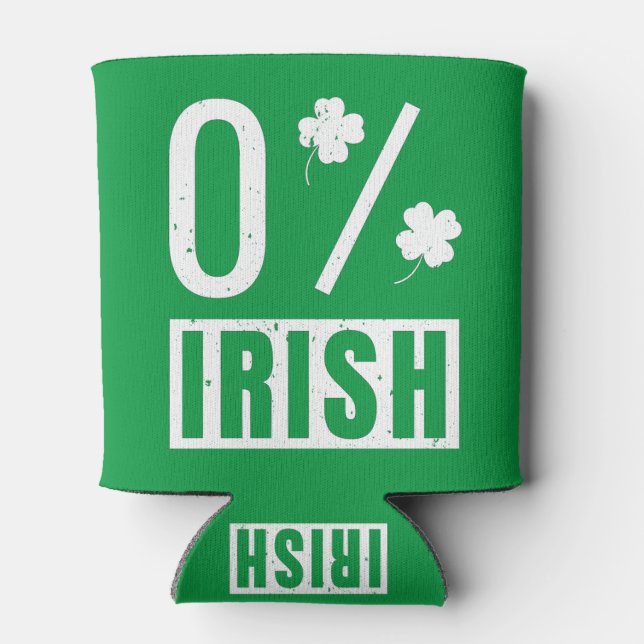 St Patrick's Day 0% Irish Four Leaf Clover Dosenkühler (Rückseite)