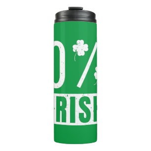 St Patrick's Day 0% Irish Vierblättriges Kleeblatt Thermosbecher