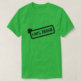 St. Patrick's Day 100% Irish Kleeblatt Green M T T-Shirt