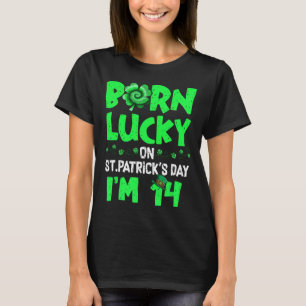 St Patricks Day 14. Geburtstag Boy Girl 14 Jahre O T-Shirt