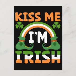 St. Patricks Day 2026: Küss mich, ich bin irisch, Feiertagspostkarte