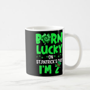 St Patricks Day 2. Geburtstag Junge Mädchen 2 Jahr Kaffeetasse