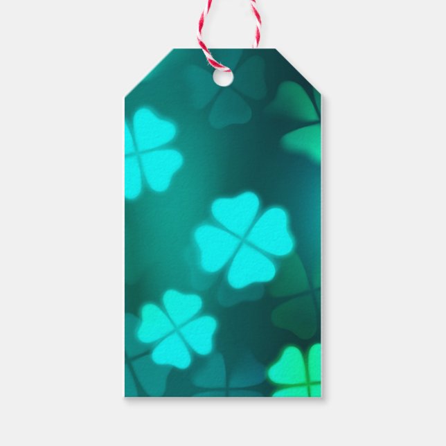 St. Patrick's Day 4 Leaf Clover Geschenkanhänger (Vorderseite)