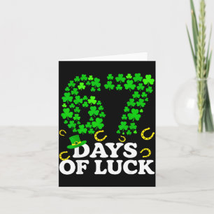 St Patricks Day 67 Tage Glück Irische Männer Fraue Karte