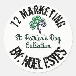 St. PATRICK'S DAY 72 MARKETING COLLECTION Runder Aufkleber