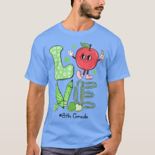 St Patrick's Day 8. Klasse Lehrer Liebe Retro Groo T-Shirt