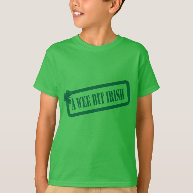 St Patrick's Day A Wee Bit Irish Kids T - Shirt (Vorderseite)
