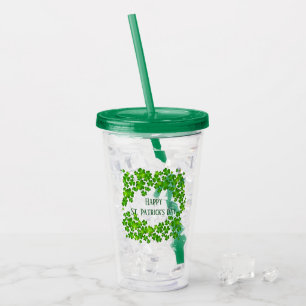St. Patrick's Day Acrylic Plastic Tumbler Acryltrinkbecher