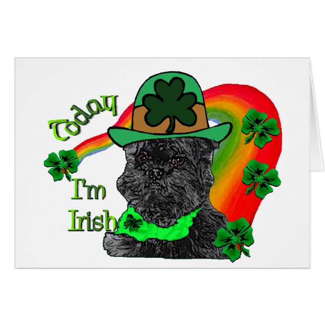 St Patrick's Day Affenpinscher (Vorderseite (Horizontal))