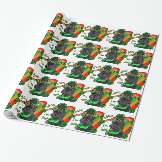 St Patrick's Day Affenpinscher Geschenkpapier (Ungerollt)