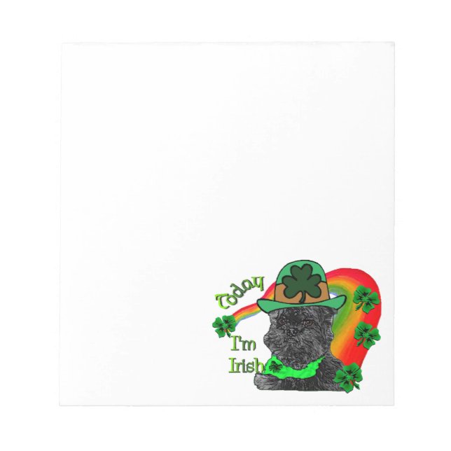 St Patrick's Day Affenpinscher Notizblock (Vorderseite)