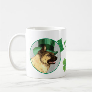 St. Patrick's Day Akita Tasse