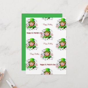 St. Patrick's Day Alles Gute zum Geburtstag Einlad Einladung