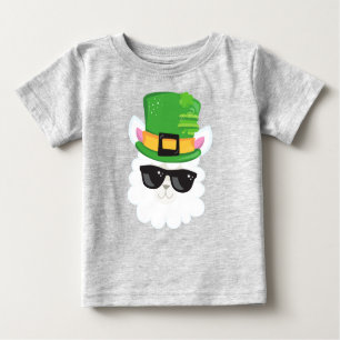 St. Patrick's Day, Alpaca, Llama, Leprechaun Hat Baby T-shirt