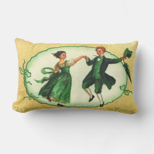 "St. Patrick's Day am Morgen."  Vintage-Karte Lendenkissen