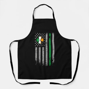 St Patricks Day American Irish Flag Kleeblatt Schürze