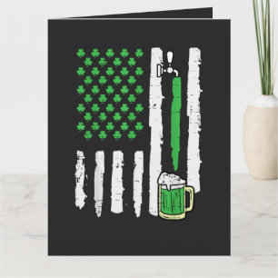 St Patricks Day Amerika Flagge Heiliger Dankeskarte