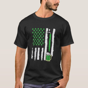 St Patricks Day Amerika Flagge Heiliger T-Shirt