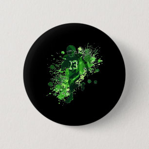 St. Patricks Day Amerikanischer Fußball Shamrock Button