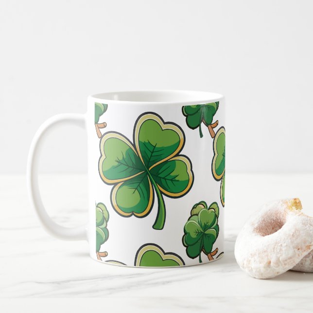 St. Patrick's Day and 4. Juli Celebration Kaffeetasse (Mit Donut)