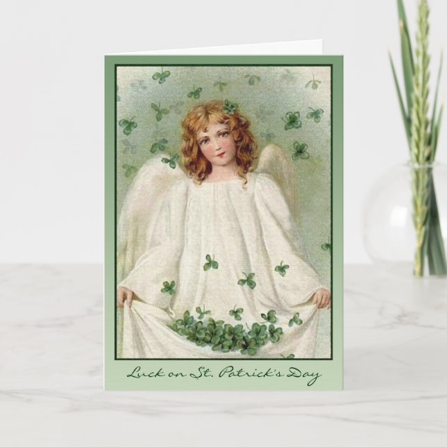 St. Patrick's Day Angel Karte (Vorderseite)