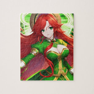 St. Patricks Day Anime Woman Puzzle