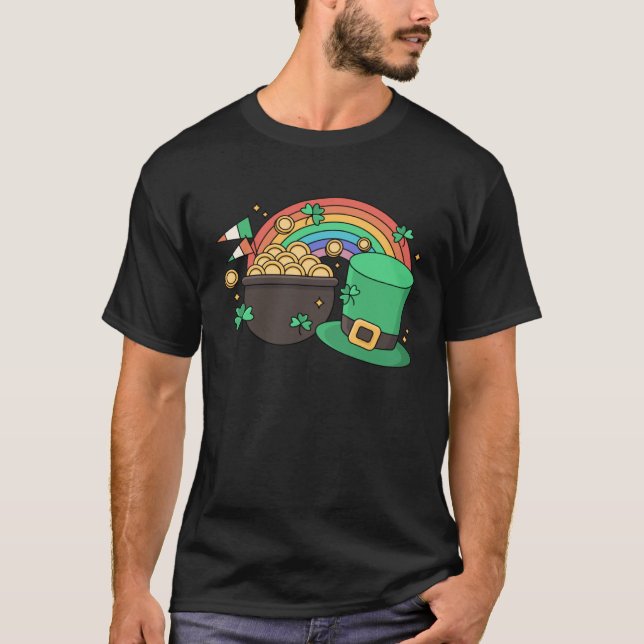 St Patricks Day Apparel leprechaun Pot of Gold rai T-Shirt (Vorderseite)