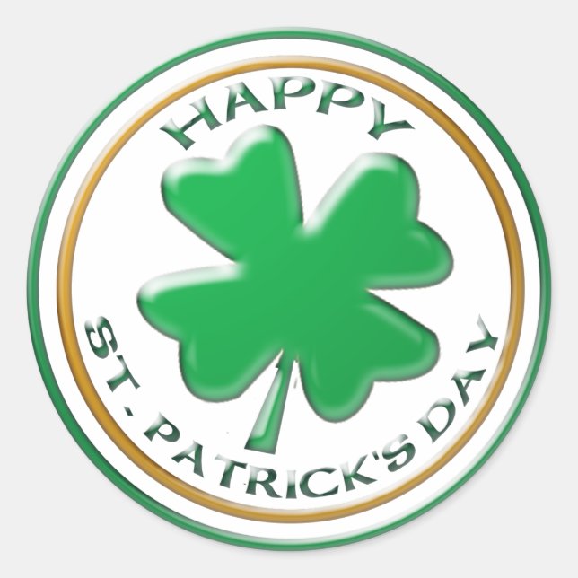 St Patricks Day Aufkleber (Vorderseite)