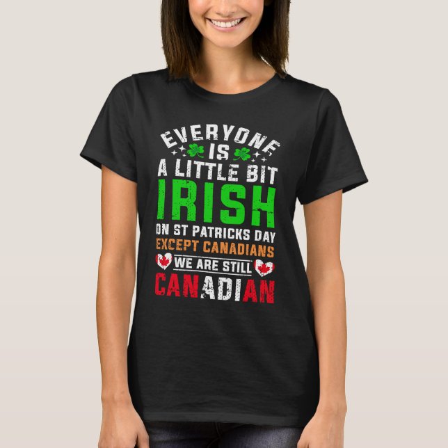 St Patricks Day außer kanadischen Little Irish S T-Shirt (Vorderseite)