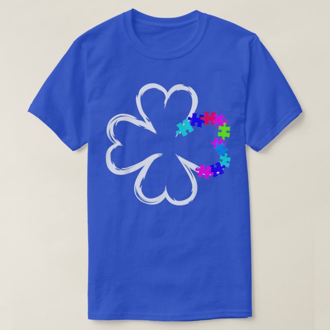 St Patricks Day Autism Kleeblatt Puzzle Mama Irlan T-Shirt (Design vorne)