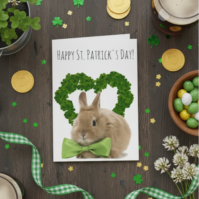 St. Patrick's Day Baby Bunny Karte (Von Creator hochgeladen)
