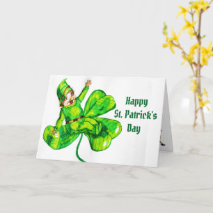ST. PATRICK'S DAY BABY LEPRECHAUN KARTE